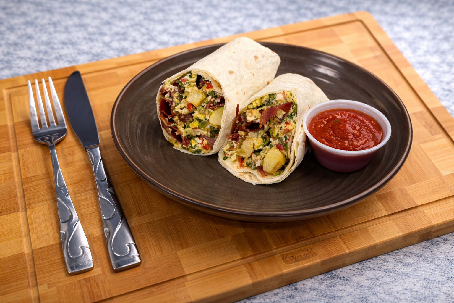 F3 Bacon Breakfast Burrito