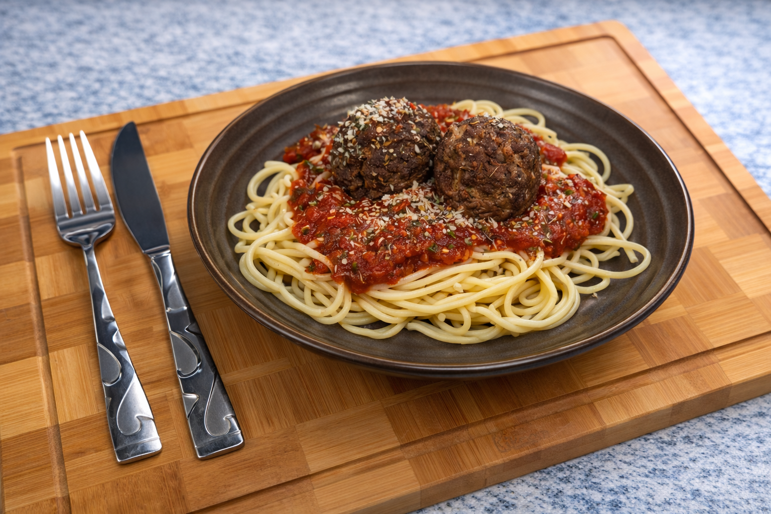 Bison Meatballs & Spaghetti from Fast Fit Foods